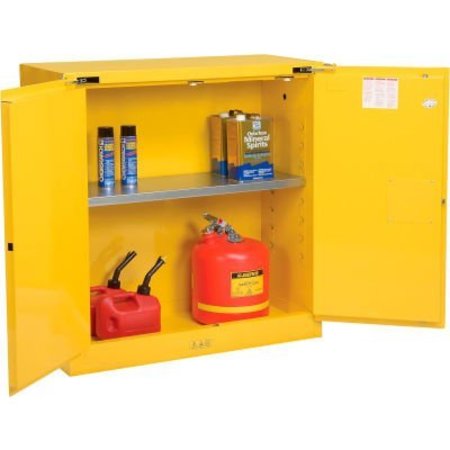 Justrite Justrite Flammable Cabinet With Self Close Double Door 30 Gallon 893020